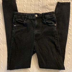 Zara High Rise Skinny Jeans ~ 4 ~ Black